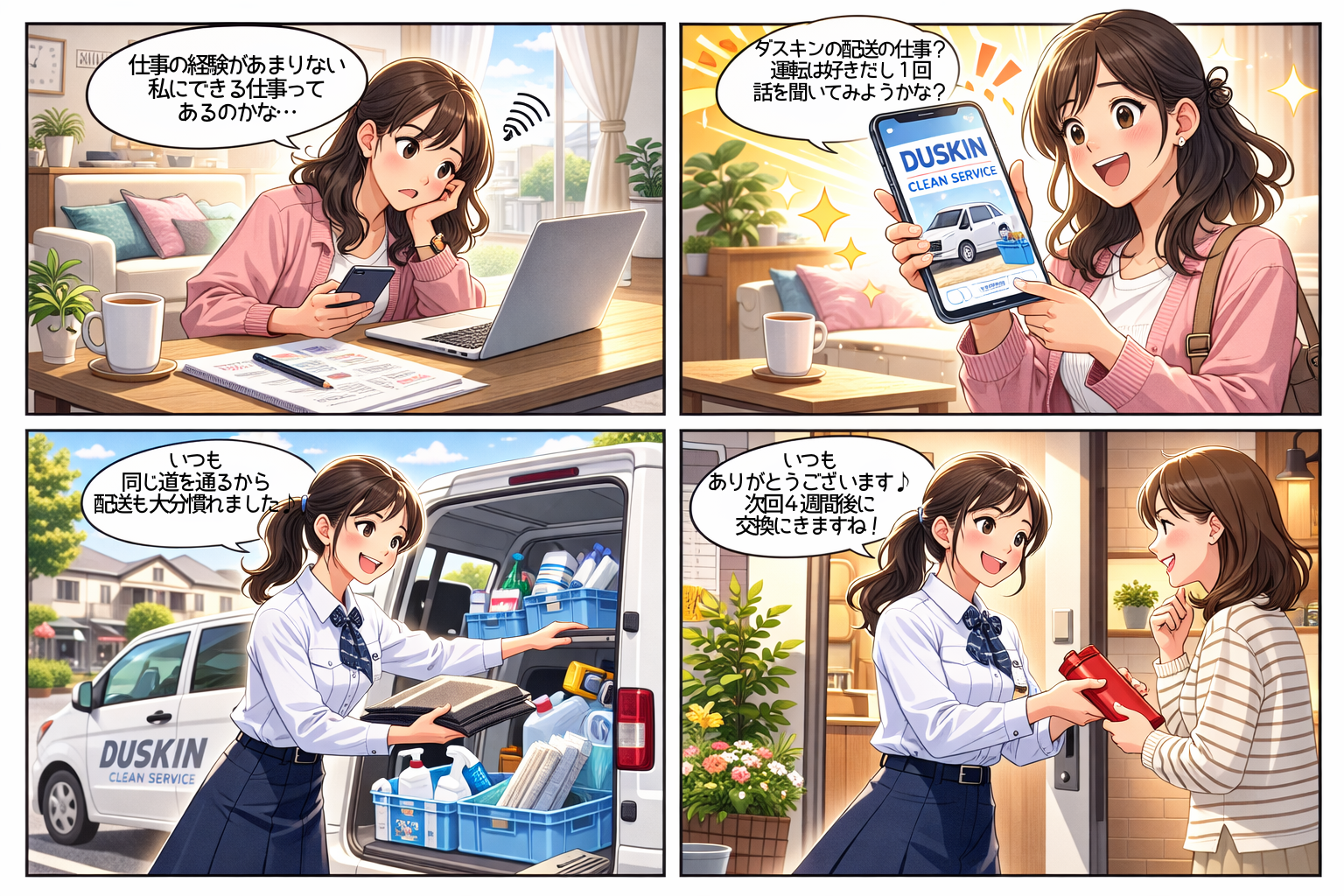 ダスキン羽鳥支店　お仕事紹介漫画