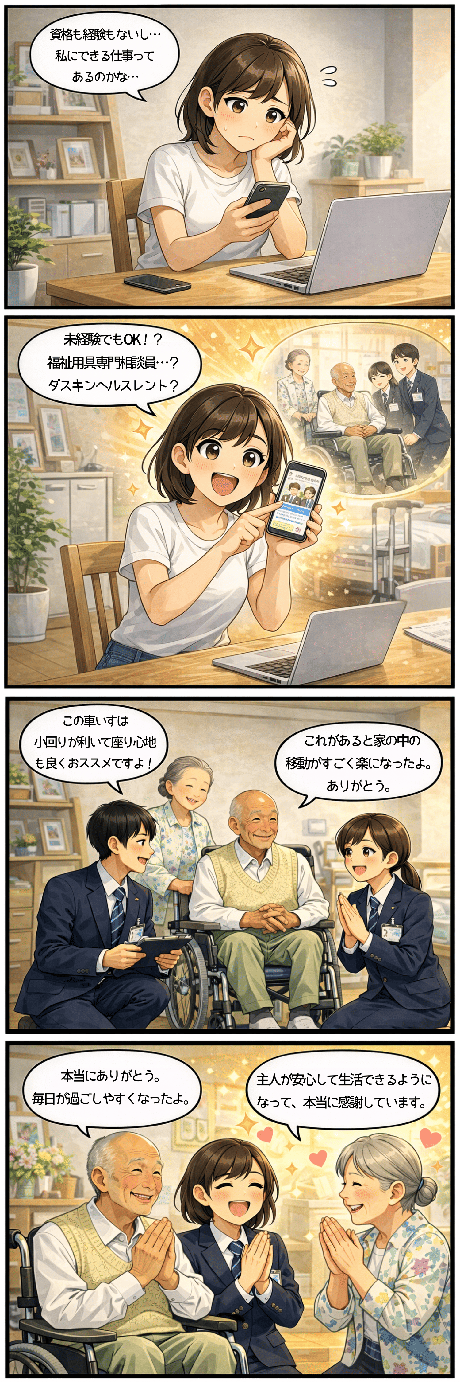 お仕事紹介4コマ漫画
