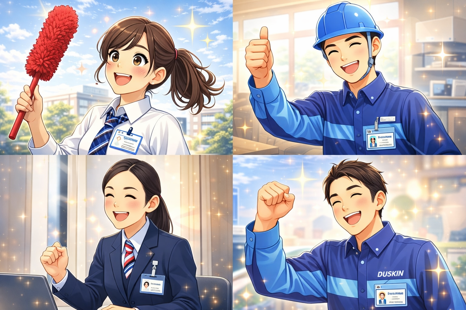 働く社員が協力し合うイメージ